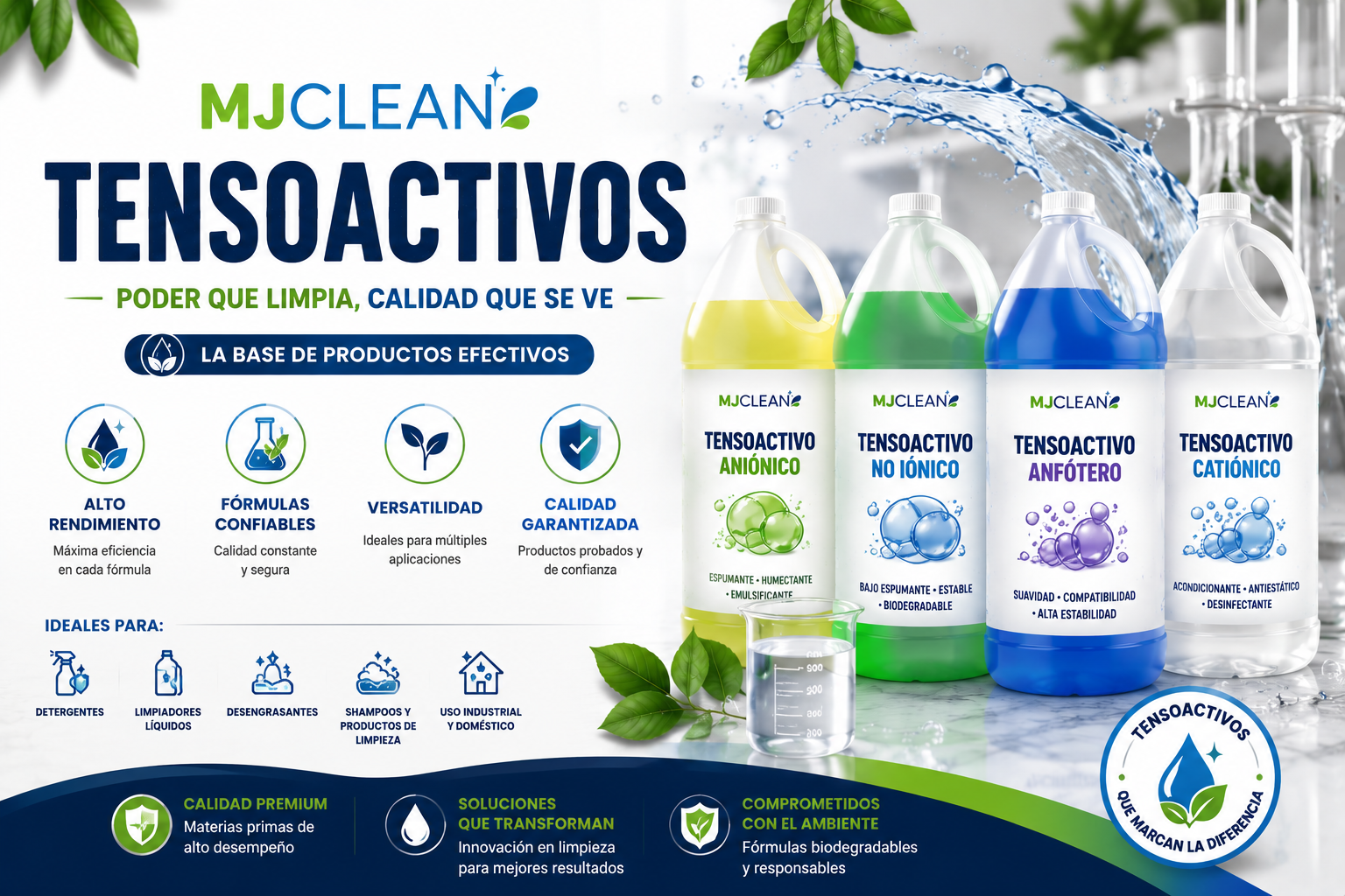 Tensoactivos y surfactantes MJCLEAN
